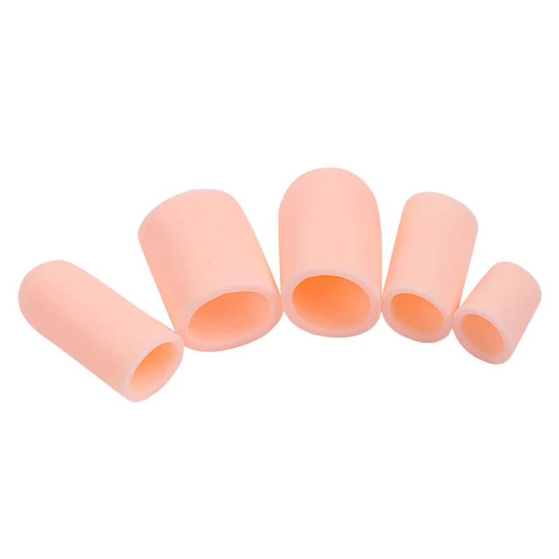 Silicone toe protector para toe, tampa gel, alívio da dor, ferramentas do cuidado do pé, cuidados com os pés, 2 pcs/set