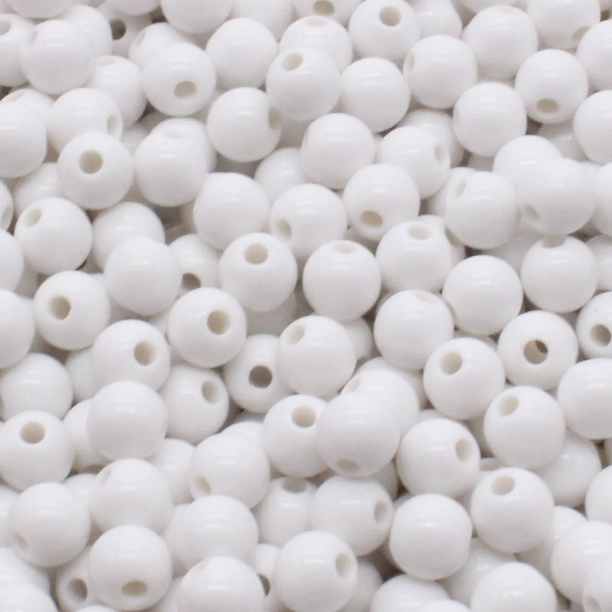 6/8/10/12/14/16/18/20mm White Round Ball Spacer Beads For Jewelry Making DIY Jewelry Accessories