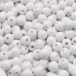 6/8/10/12/14/16/18/20mm White Round Ball Spacer Beads For Jewelry Making DIY Jewelry Accessories