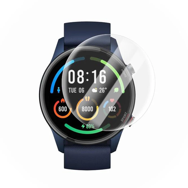 Мягкая прозрачная защитная пленка из ТПУ для смарт-часов Xiaomi Mi, 5 шт., цветная спортивная версия Смарт-часов, полноэкранная Защитная крышка