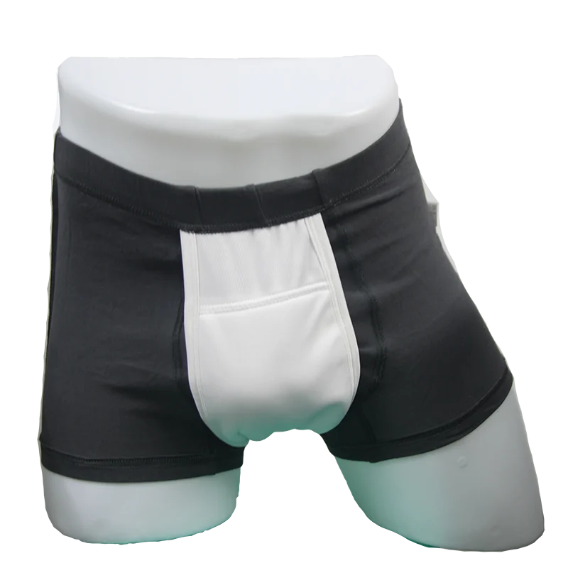 Sous-vêtements en coton à absorption régulière pour hommes, réutilisables, lavables, urinaires, slips pour prostate, pack de 3