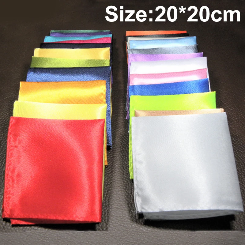 

Pocket Square Men Suits Fashion Luxury Handkerchief Silk Solid Color Hankies Men'S Business Suits Accessories Boyfriend Gifts P