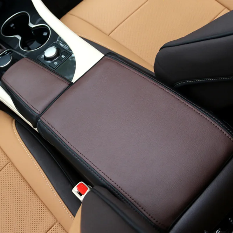 CNORICARC Leather Car Armrest Cover Pad Center Console Storage Box Cover Case Protective Set For Lexus RX 200t 450h 2016 2017