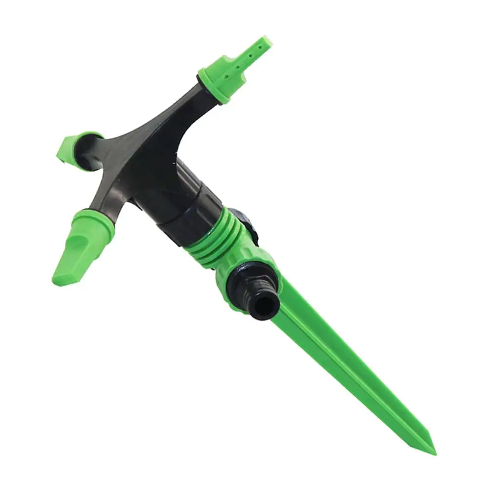 

360 Degree Spiked Rotating Sprinklers Three-arm Automatic Rotaty Watering Sprayer Garden Yard Lawn Watering Device 3 Pcs