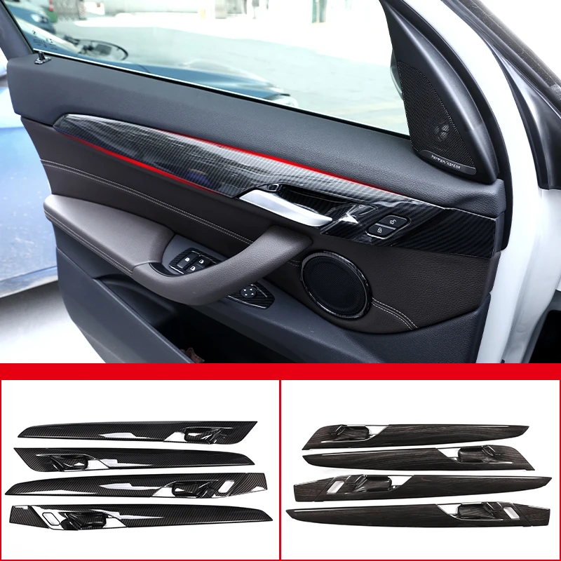 

ABS Carbon Car Inner Door Handle Panel Decorative Cover Trim For BMW X1 F48 X2 F47 2016-2021 Car Styling Interior Accessories