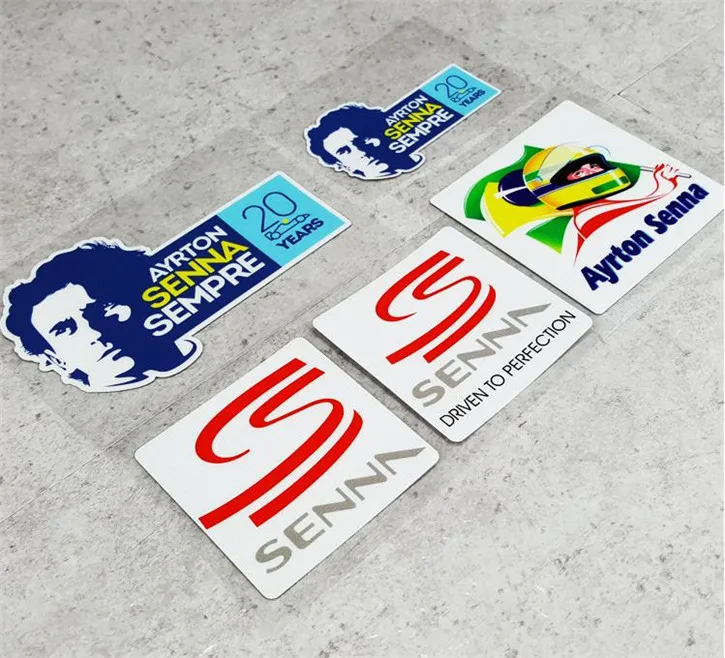 Наклейки для автоспорта навсегда Ayrton Senna», светоотражающие наклейки Vnyl для мотоциклов и велосипедов, автомобильные наклейки для мотокросса, гоночного автомобиля, Стайлинг
