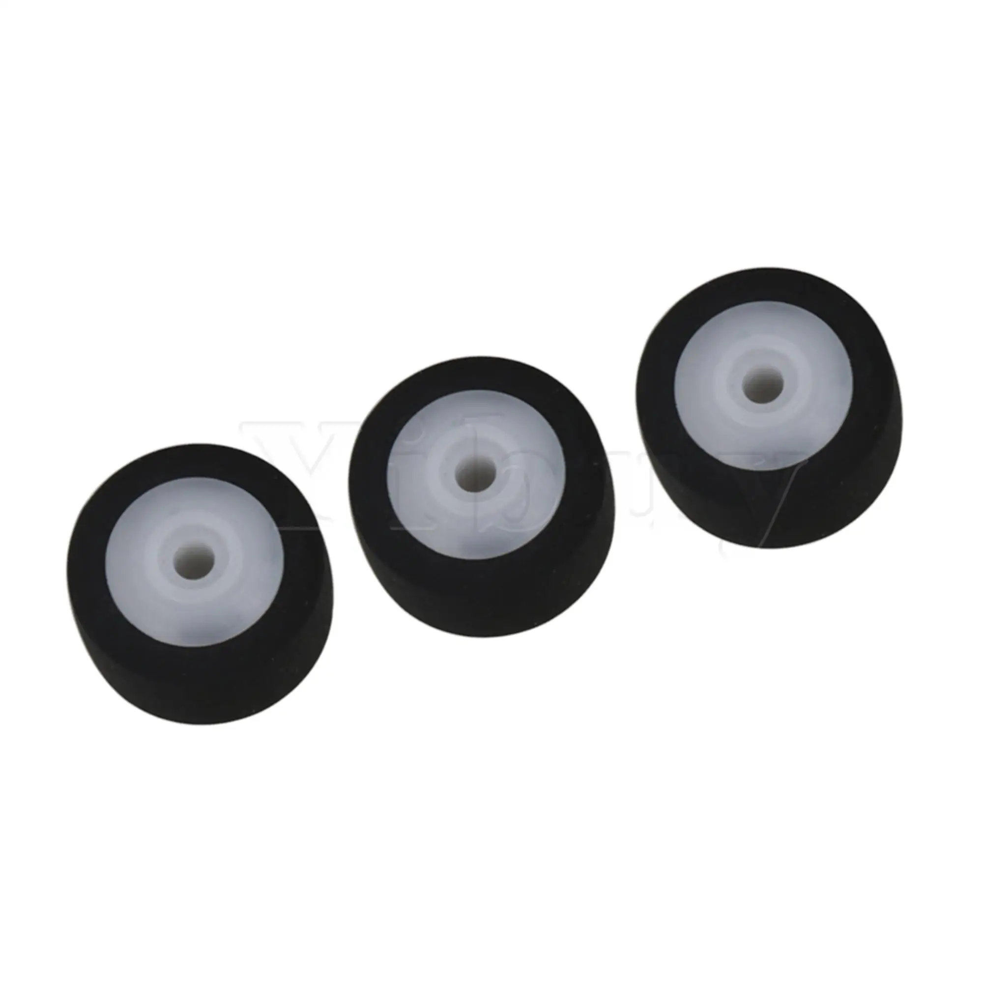 20pcs 13x6x2mm Black Rubber Bearing Roller Guide Pulley Bearing Wheel Pinch Roller with Axle