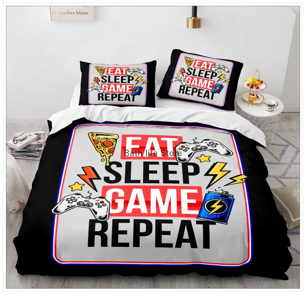 

New Gamepad Bedding Set Queen Size Duvet Cover Set Creative Black Comforter Bed Cover Set 2/3pcs Home Textile