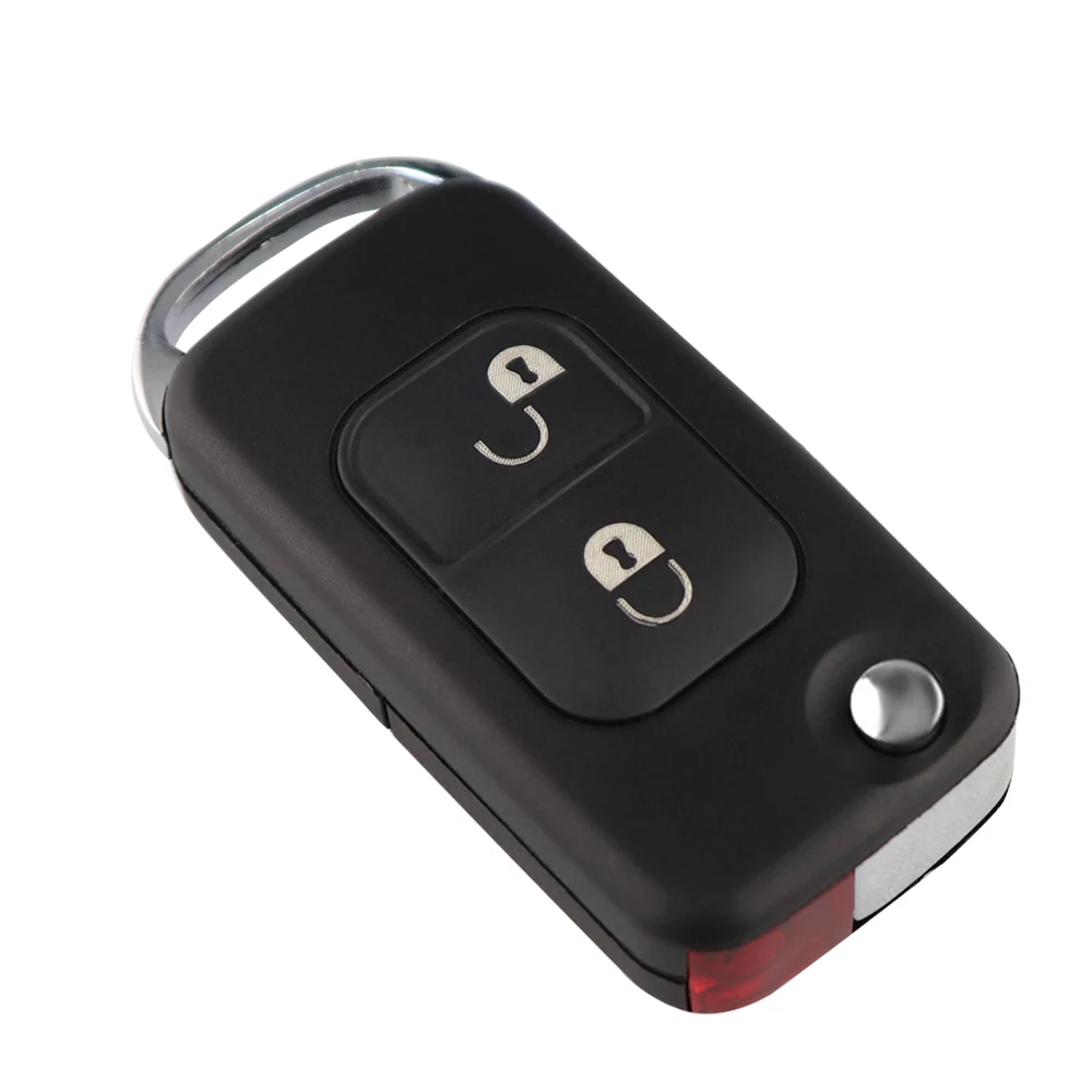 2 Button For Mercedes Benz SLK E113 A C E S W168 W202 W203 B200 A160 W124 Remote Car Key Shell Cover Case Uncut Blade No Logo