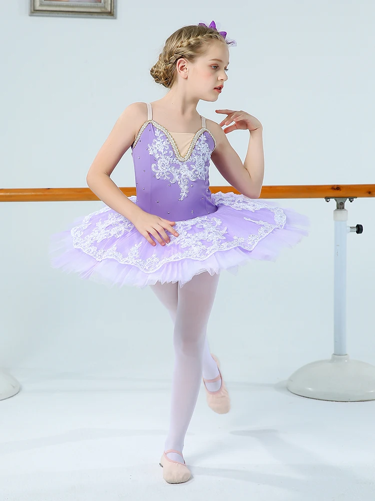 Ballet profissional tutu para bailarina, trajes de dança do cisne, vestido para meninas e adultos, panqueca tutu para crianças, mulheres e crianças