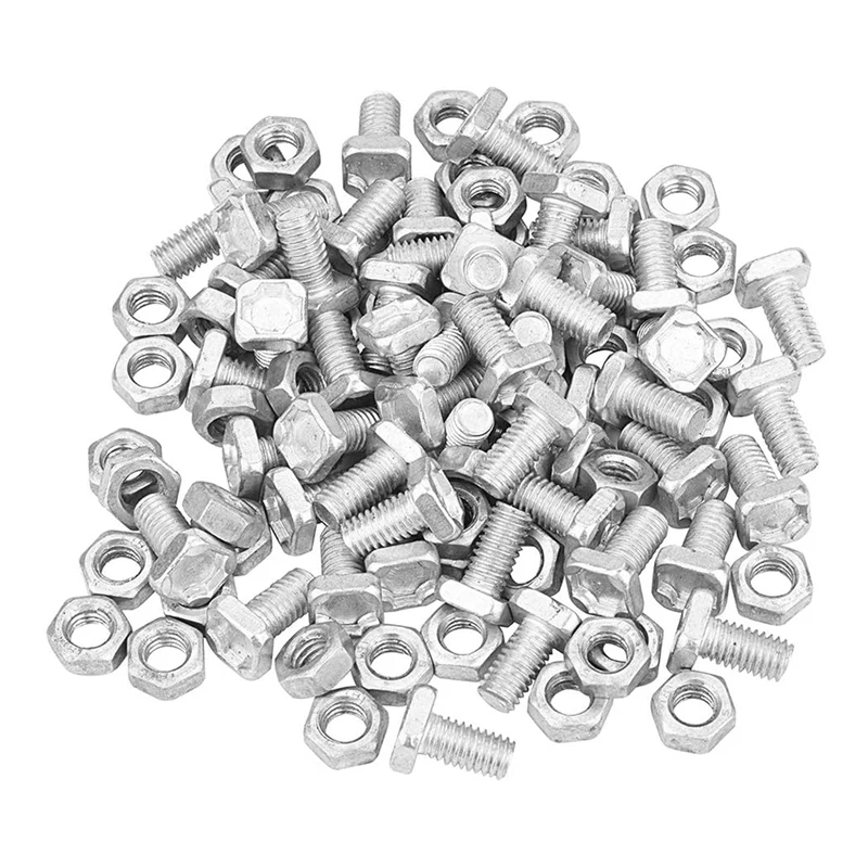 

50 Packs Greenhouse Nuts and Bolts Square Head Bolts Nuts Greenhouse Repair Kit Parts Replacement Garden Supplies