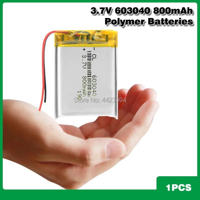 3.7V 800Mah 603040แบตเตอรี่ลิเธียมไอออน Li-Polymer สำหรับแผ่น DVD E-Book ชุดหูฟังบลูทูธแบตเตอรี่แบบชาร์จไฟได้ Accumulator