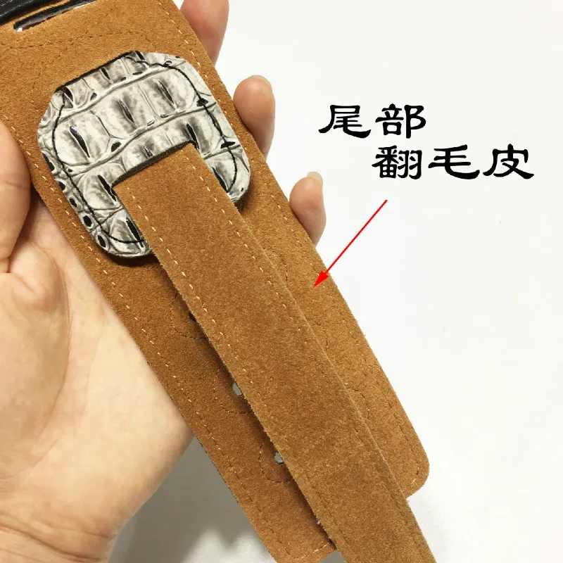 Foreign Trade New High-end Crocodile Guitar Strap Acoustic  Electric  Bass Student Performance Rock Universal