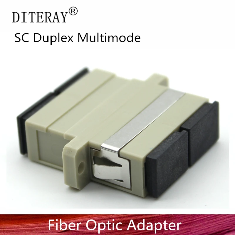 Imagem -03 - para sc Duplex Modo Adaptador de Fibra Óptica Multimodo Acoplador Fibra Óptica Flange sc Conector 100 Peças Lote sc