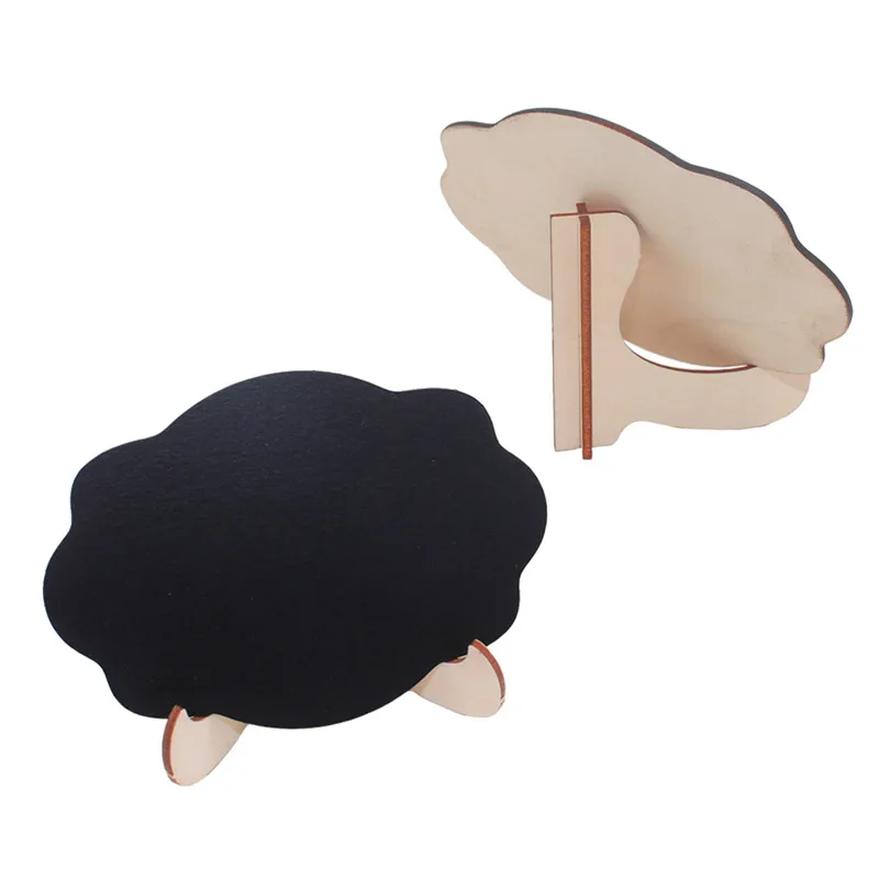 Pizarras pequeñas de madera con forma de nube, pizarra bonita para bodas, fiestas de cumpleaños, tablero de mensajes, letreros y decoración de eventos, 5 unidades por lote