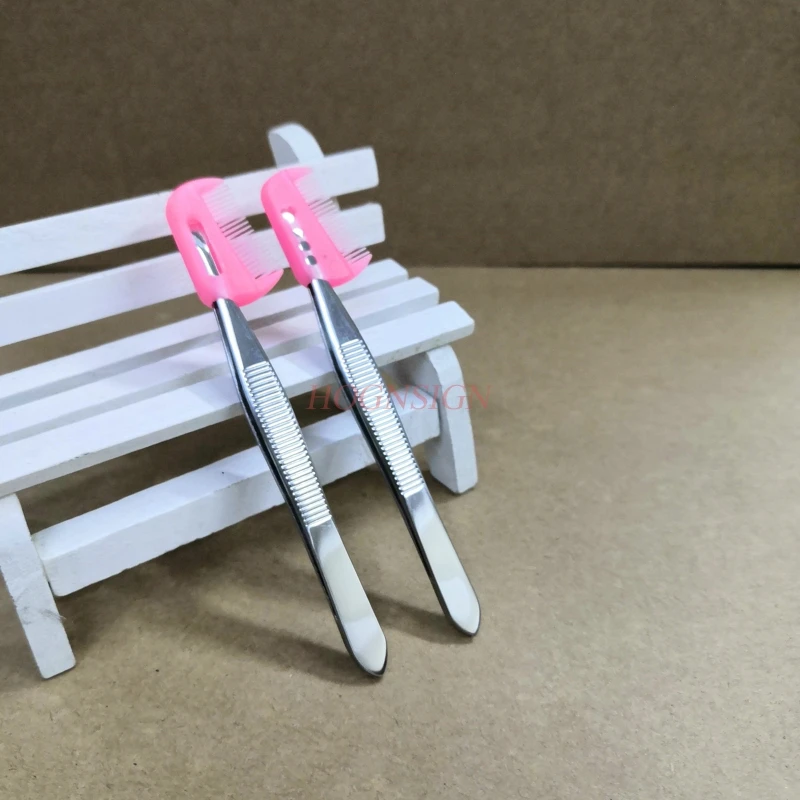 2pcs Stainless Steel Eyebrow Folder Tweezer Beauty Tools For Girl Female small tweezer Eyebrows Tweezers Makeup Clip