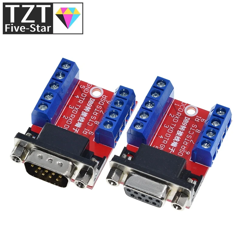 1/3 Stück DB9 Stecker-Buchse-Adapter Signalanschlussmodul RS232 Seriell-zu-Anschluss DB9-Stecker – Detail 5