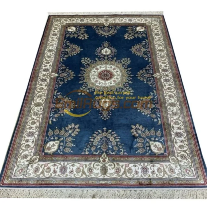 

Four Season Design Turkish Silk Rugs Handmade Oriental Silk Persian Carpet