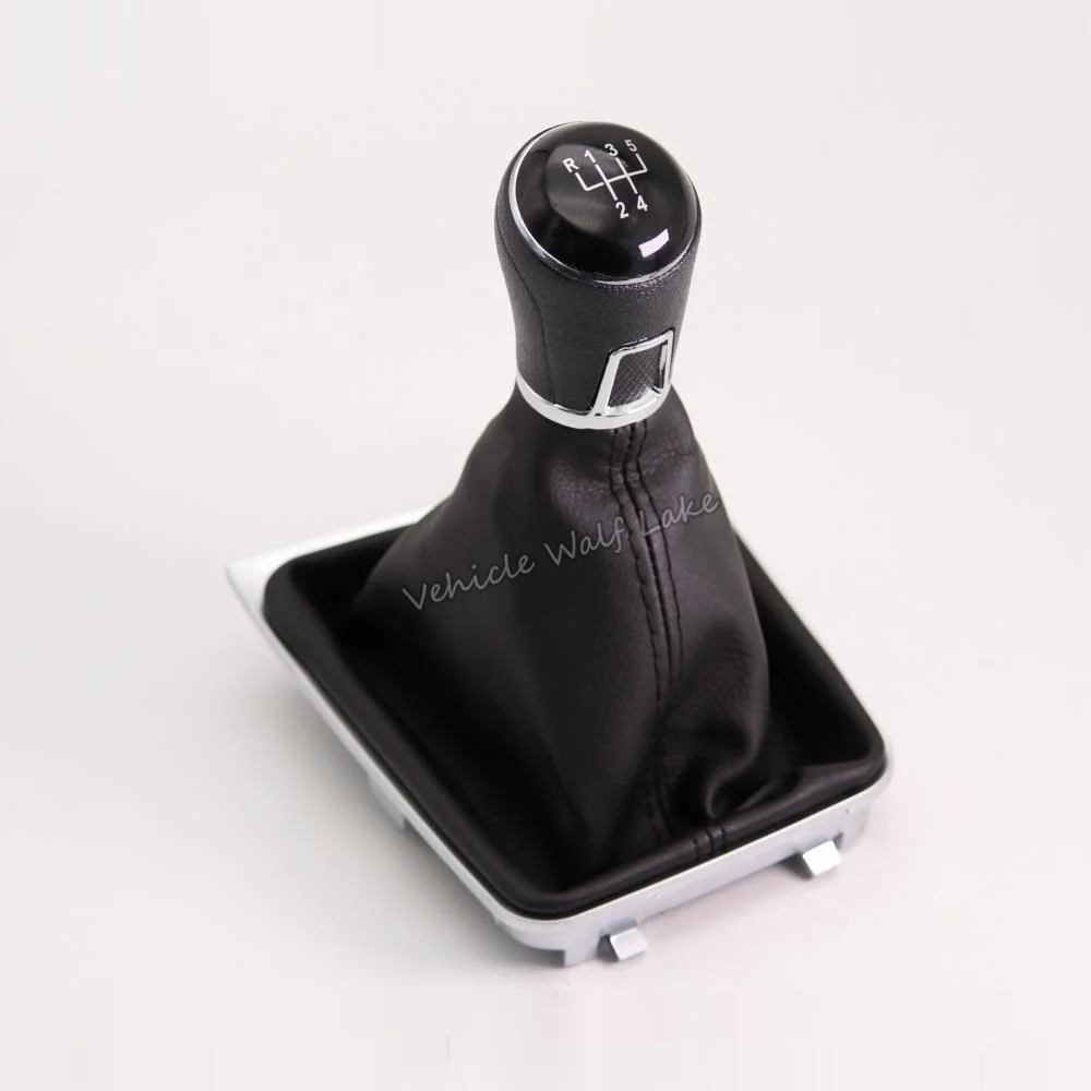 For VW Golf 7 A7 MK7 GTI GTD 2013 2014 2015 2016 2017 2018 Car 5 /6  Speed Gear Stick Level Shift Knob With PU Leather Boot