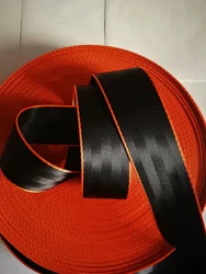 black-Orange Doublecolor 30Meter Car Seat Belt Webbing Universal Car Personalized Modification Seat Belt Webbing Accessories