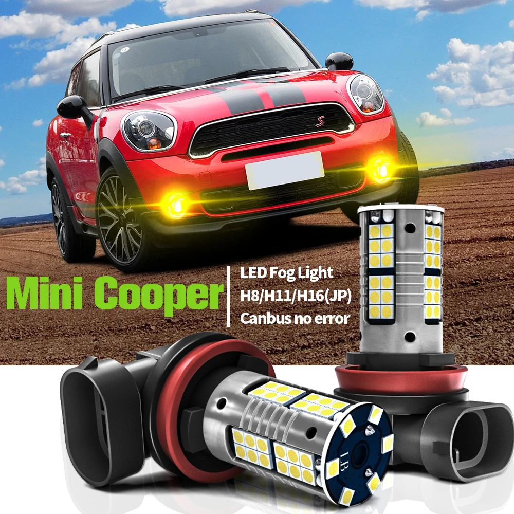 

2pcs LED Fog Light Blub Lamp Canbus No Error H8 For Mini Cooper 2013-2017 F55 F56 R56 F54 R55 F57 R60 R58 R61 R59 2012-2015