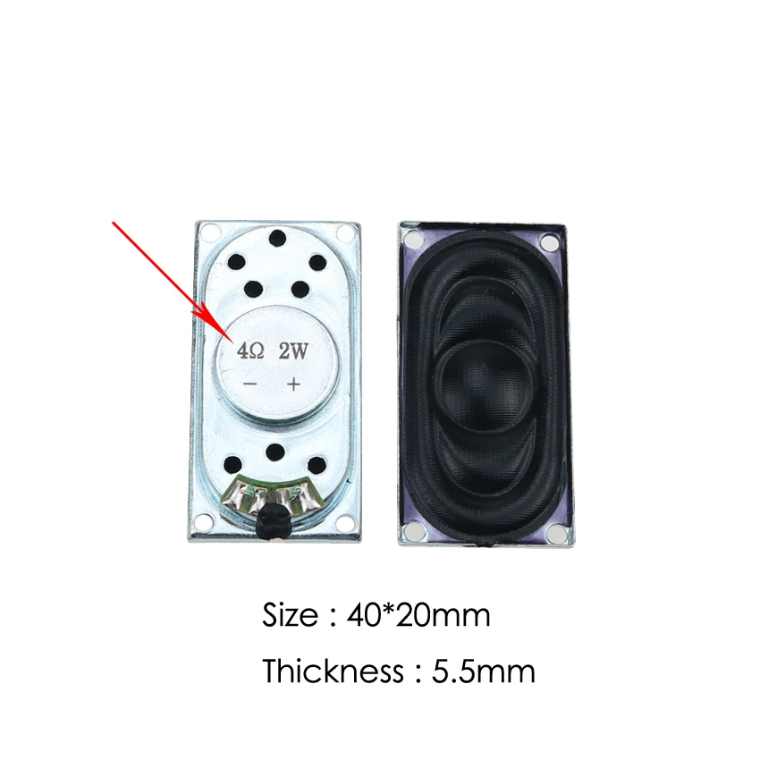 Yuxi-スピーカーフォン,1ピース,スピーカーフォン2 w 4r 8r 4020 3520 5030,ラウドスピーカー4 8オーム2ワット50x30 35x20 40x20mm,厚さ5mm 5.4mm