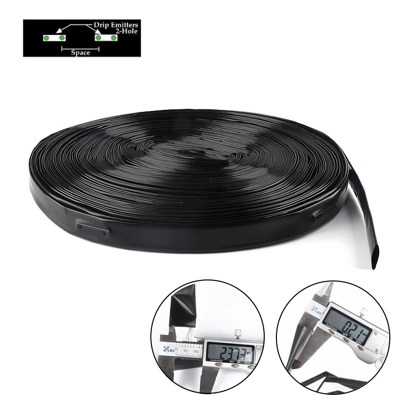 1000M/Roll 16mm 2-Holes Micro Irrigation System Patch Drip Tape Space Distance 10cm 15cm To 40cm Watering Hose Adjust Shipping