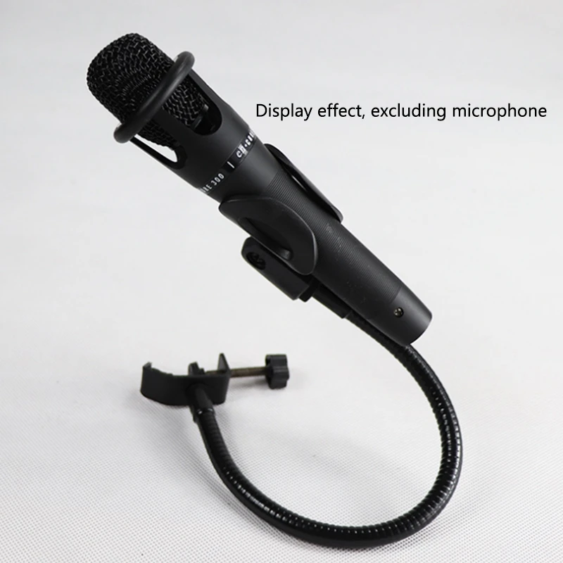 Flexible Gooseneck Microphone Stand with Desk Clamp for Radio Broadcasting Studio, Live Broadcast Equipment, Stations