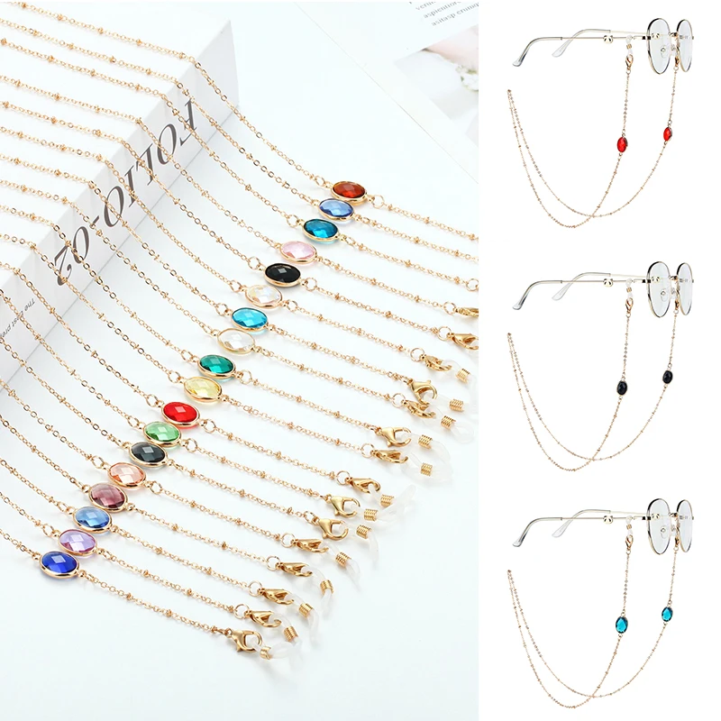 

Fashion Silver Color Glasses Chain Girls Sunglasses Chain Mask Lanyard New Style Hemming Mask Chain Eyeglasses Holder Jewelry