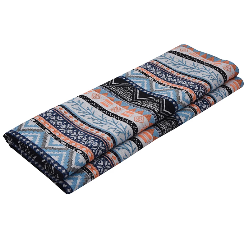 Ciężki styl Boho Chenille Jacquard Fabric Bohemian Ethnic Vintage Tapicerka Sofa Zasłona Obrusy na metry