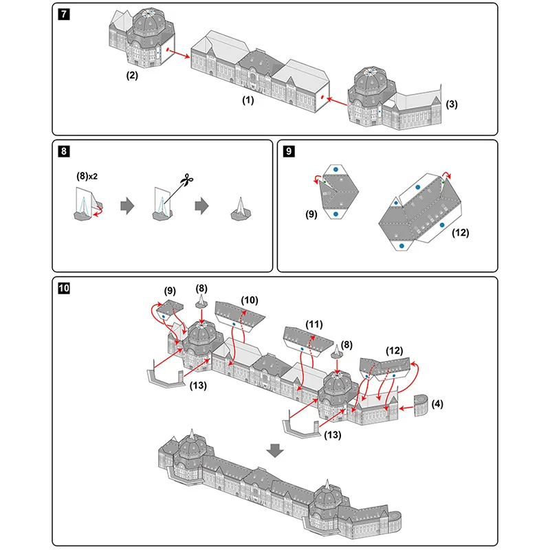 Nhật Bản Ga Tokyo Khách Sạn Mini 3D Mô Hình Giấy Nhà Papercraft Tự Làm Nghệ Thuật Origami Xây Dựng Cho Trẻ Em Và Người Lớn Đồ Chơi Thủ Công QD-138