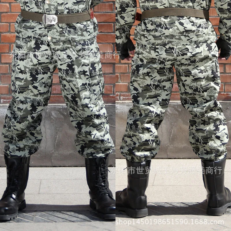 

ICCLEK Camouflage Pants Outdoor Overalls Digital Camouflage Clothing Fashion Wear-resistant Casual Pants Jogging Pants Men