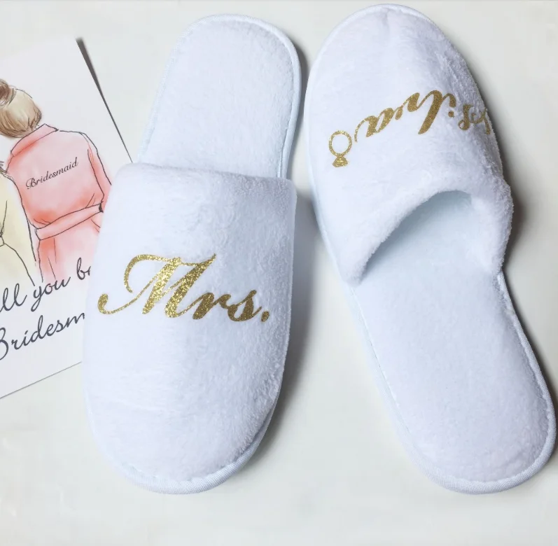 

unique Team bride squad tribe groom best man Sandals spa custom slippers personalized wedding bridesmaid gift