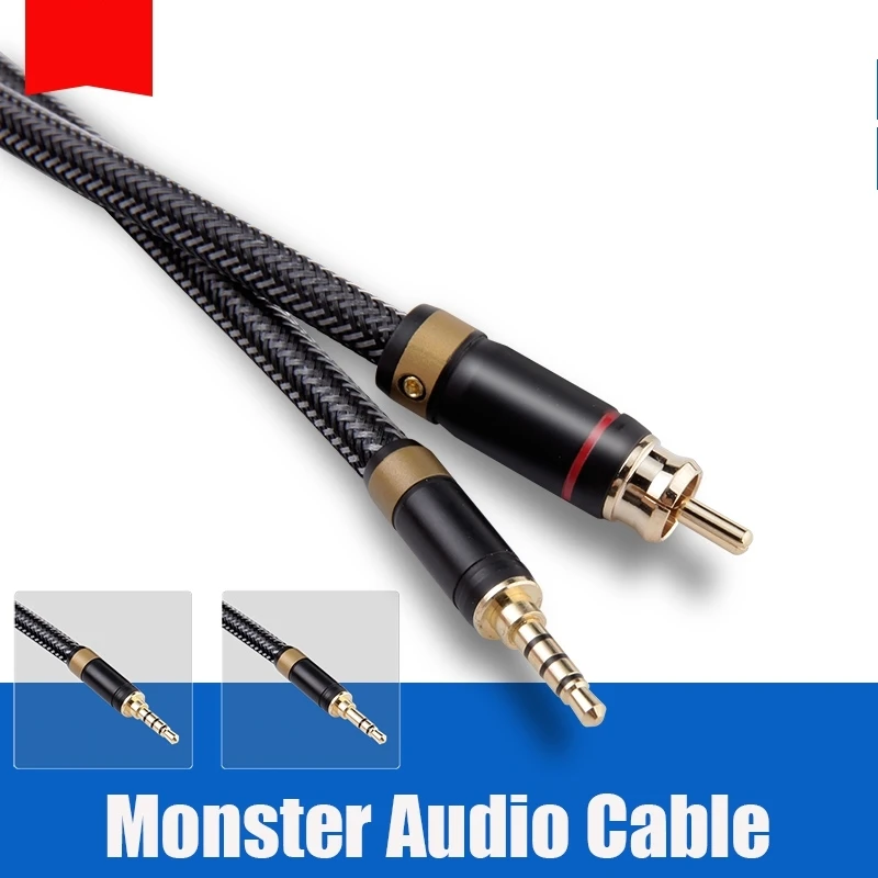 3.5mm to RCA Monster Digital Coaxial Audio Cable for MOJO Fiio X7 X3K X5K Second Generation M11 M15 TCL Toshiba TV Haibei 75ohm