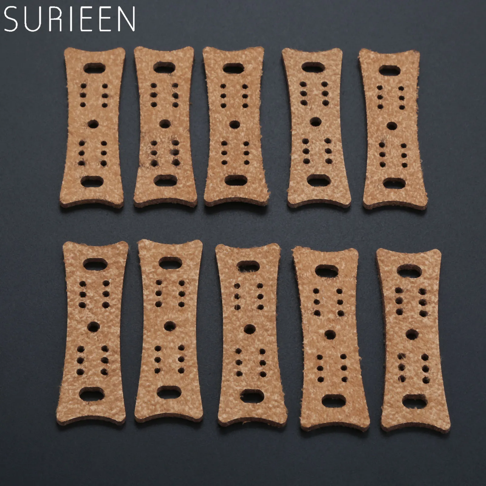 10Pcs Microfiber Leather Slingshot Pouches Pouch For Outdoor Hunting Shooting Catapults Sling Shots Bow Replacements 60*15*19mm