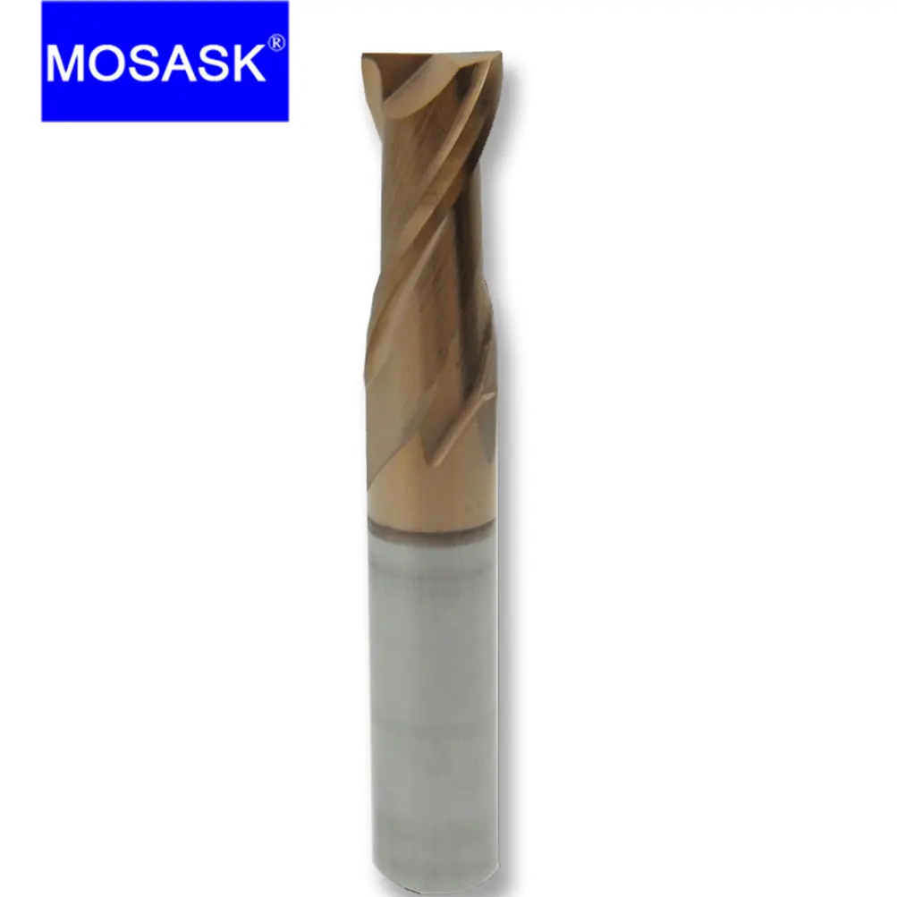 

MOSASK 1 Pcs 2 Flutes HRC50 3mm 2mm 4mm 6mm Straight Shank CNC Milling Cutters Groove Carbide Cutting Steel End Mill