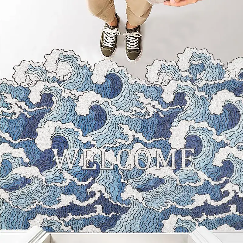 

Welcome Home Customize Size Door Mat Hallway Entrance Doormat Washable Non-Slip Rug Easy Clean Carpet Entryway Non-Slip Rugs Mat