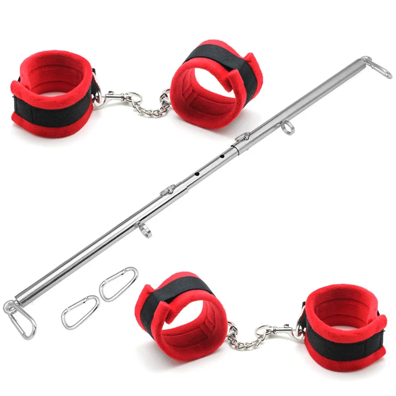 

Stainless Steel Spreader Bar Extendable With Handcuffs Ankle Cuffs Bdsm Bondage Kit Sex Toys For Couples Restraint Adult Games