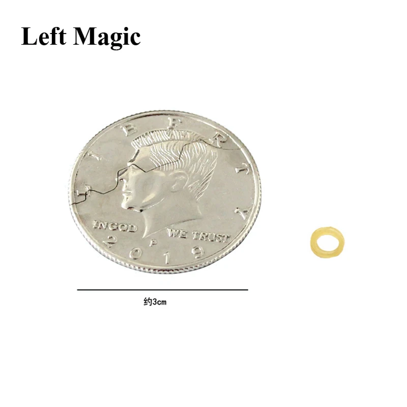 Two Folding Coin Bite And Restored Coin Dollar Version Magic Tricks Coin In Beer Bottle Close-Up Street Trick Illusion