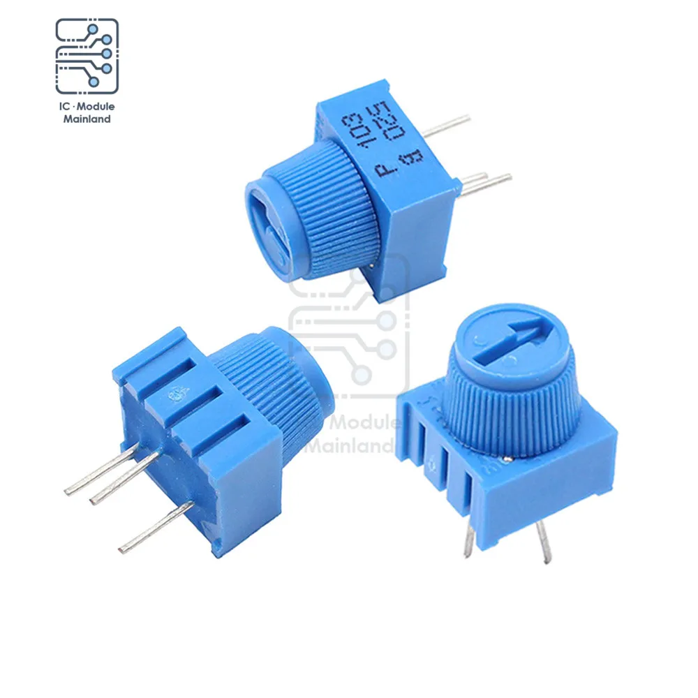 3386P-1-103 Tông Đơ Cắt Chiết Áp 10K Ohm Có Núm 3Pin Độ Chính Xác Cao Thẳng Đứng Có Thể Điều Chỉnh Trimpot Điện Trở