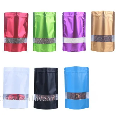 

9 sizes 100Pcs/pack Plastic Bag Aluminum Foil Hologram Food Pouch Small Water Proof Zipper Reclosable Pouches