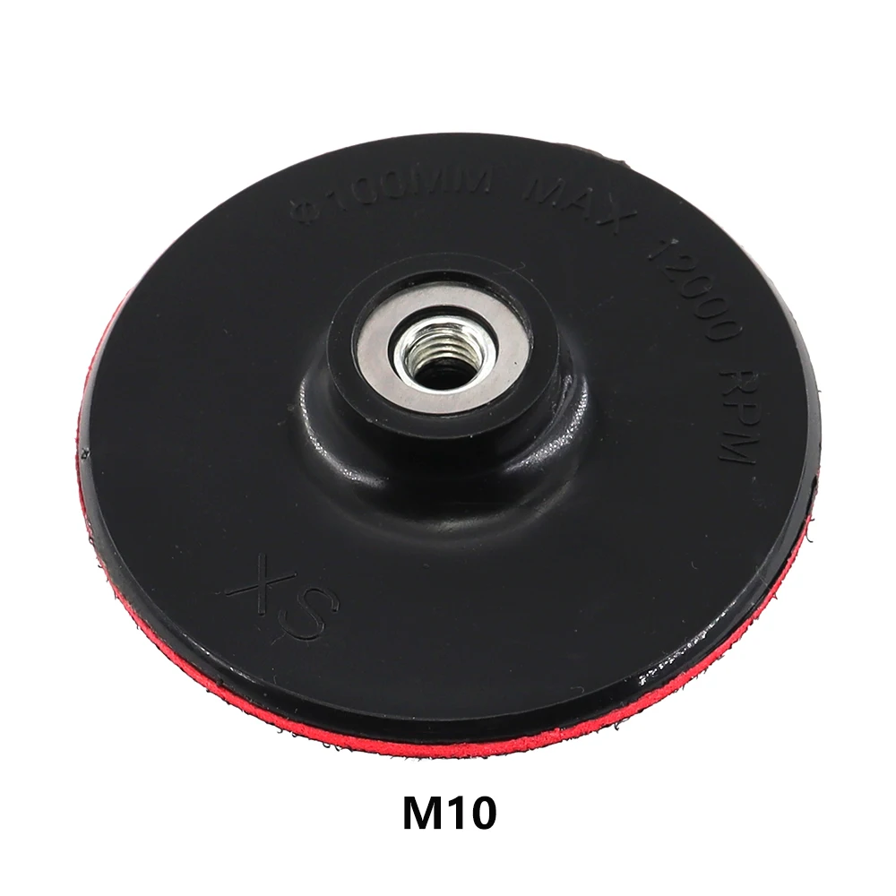 Rijilei 4Inch Rubber Backer Pad 100Mm Dunne Klittenband Schuren Pad Pallet Hoek Grinder Polijstmachine Polijsten Terug-Up Pad M14/M10