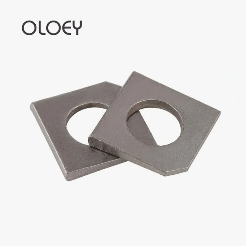 Square Inclined Gasket I-beam Flat Gasket For Steel, 304 Stainless Steel Angle Missing Gasket M6 M8 M10 M12 M14 M16