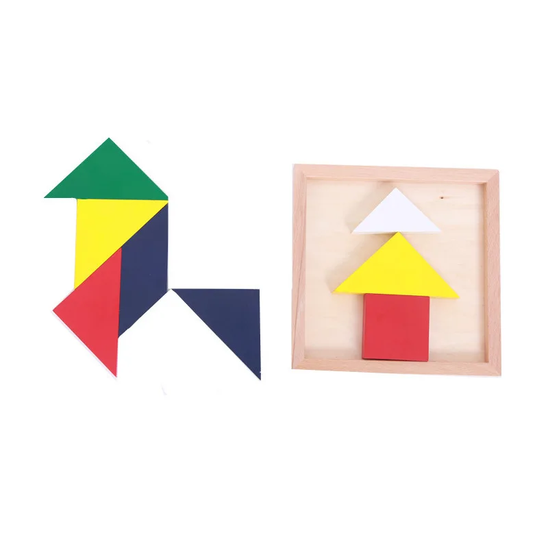 

Children's Early Education Toys Square Platter Wooden Puzzle Enlightenment Wooden Learning Toys for Children