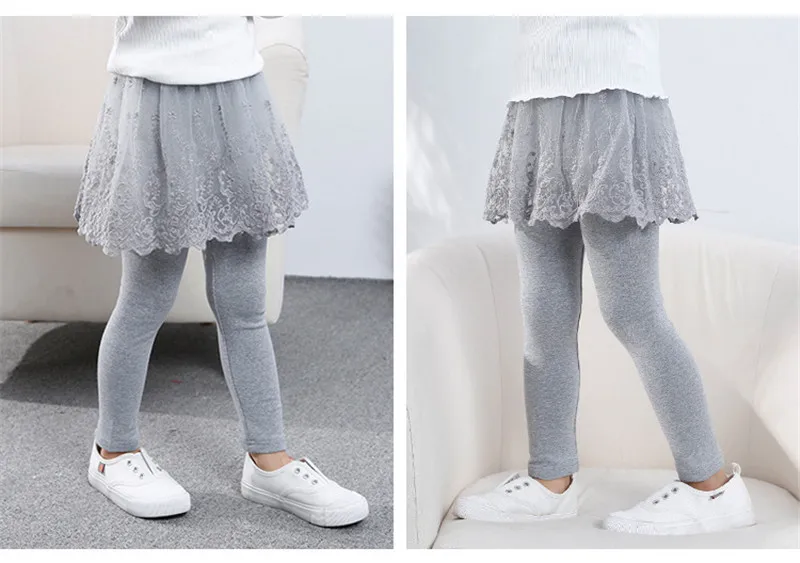 Mädchen Leggings Frühling Herbst Rock-Hose Spitze Prinzessin Kinder hose Kinder hose – Detail 6