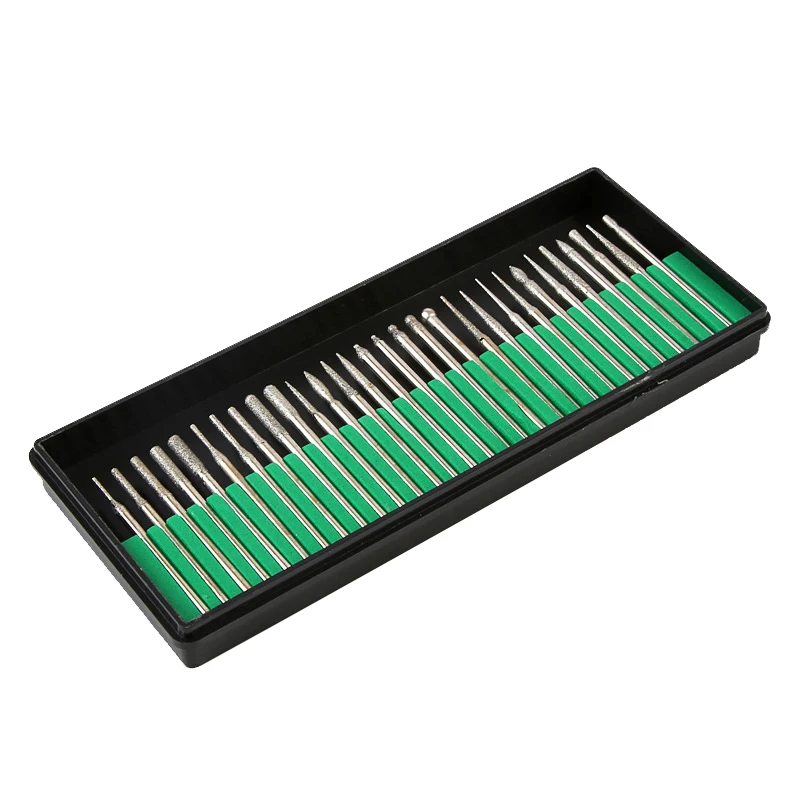 30Pcs Bohrer Nagel Bit Set Diamant Nail art Tool Kit Rotary Schleifen Kopf Maniküre Pediküre Carving Nagel Polieren Kit – Detail 3