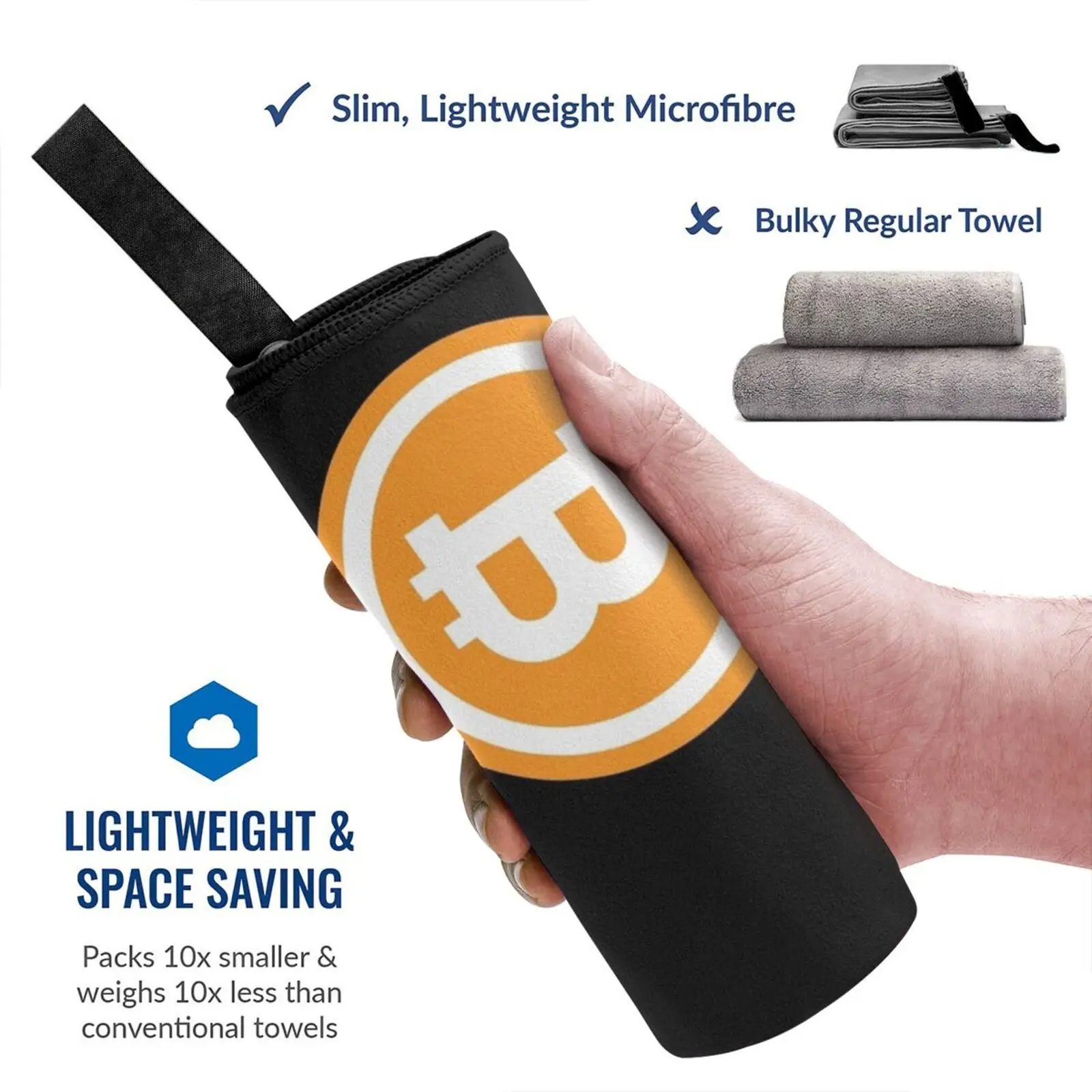 Best Seller-Bitcoin Quick Dry Towel Gym Sports Bath Portable Shib To The Moon Shib Hodler Shib Holder Doge Killer Coin The Coin