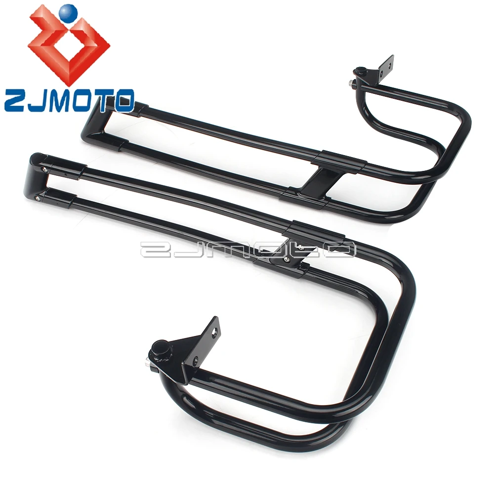 Motorcycle Saddlebag Guard Rail Mount Bracket For Harley Touring 2014-Up Road King Electra Street Road Glide Side Bag Protector