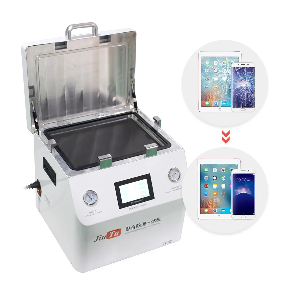 

Jiutu LCD Repair Machine Vacuum OCA Lamination Machine With Bubble Remover Function 15Inch For iPad Refurbish