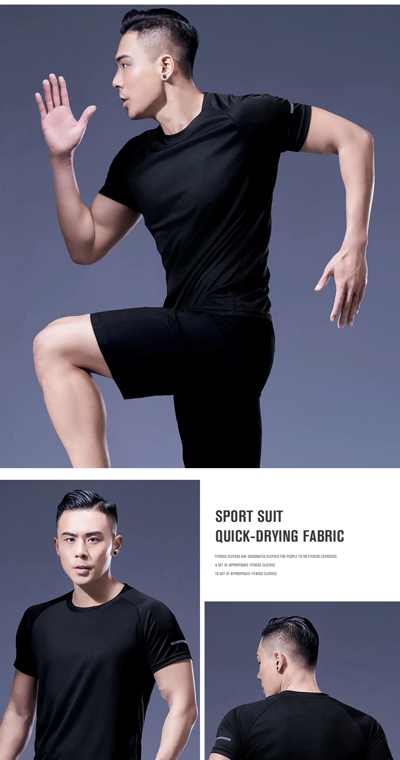 Reflektierendes Shirt, schnell trocknend, kurzärmelig, Sport-T-Shirt, Sportbekleidung für Herren, Fitness, Playeras Para Hombres, atmungsaktive Sportbekleidung – Detail 13